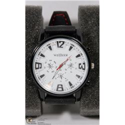 WEIJEER STAINLESS STEEL MENS WATCH RUBBER STRAP