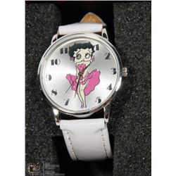 BETTY BOOP WATCH WITH WHITE STRAP