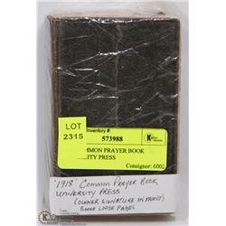 1918 COMMON PRAYER BOOK UNIVERSITY PRESS