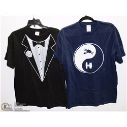 TWO NEW MENS SIZE LARGE T-SHIRTS "STAR WARS