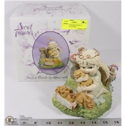 SECRET TREASURES MUSICAL CHERUB SCULPTURE