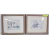 Image 1 : 2 MATCHING FRAMED PICTURES SIGNED JOYCE