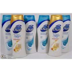 SIX BOTTLES OF DIAL BODY WASH