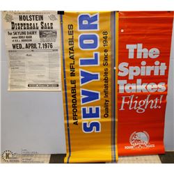 LOT OF TWO BOAT BANNERS SOLD WITH 1976 HOLSTEIN