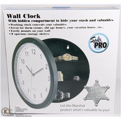 WALL CLOCK WITH HIDDEN COMPARTMENT