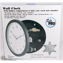 WALL CLOCK WITH HIDDEN COMPARTMENT