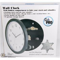 WALL CLOCK WITH HIDDEN COMPARTMENT
