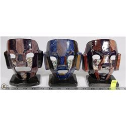 LOT OF THREE DECORATIVE MASKS