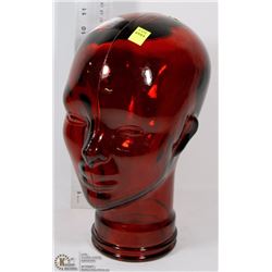 GLASS REDHEAD BUST