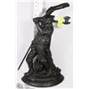 HEAVY CAST IRON DOORSTOP WOODCUTTER