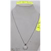 LADIES 3D HEART PENDANT AND NECKLACE SET