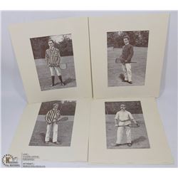 SET OF TENNIS PLAYER LITHOGRAPHS