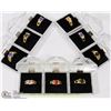 LOT OF 9 FASHION RINGS IN DISPLAY
