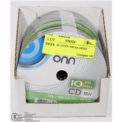 LOT OF 60 CD-RW MEDIA DISKS