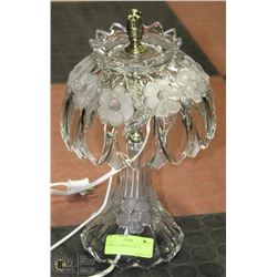 CRYSTAL & BRASS LAMP 14"