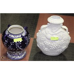 PAIR OF VASES 16" & 11"