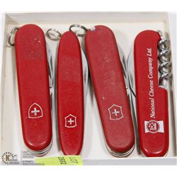 LOT OF 4 MADE IN SWITZERLAND MULTI-USE POCKET