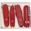 LOT OF 4 MADE IN SWITZERLAND MULTI-USE POCKET