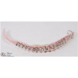 NEW PINK STUDDED DOG COLLAR SMALL