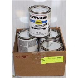 4 CANS OF RUSTOLEUM 5300 SYSTEM WATER-BASED EPOXY