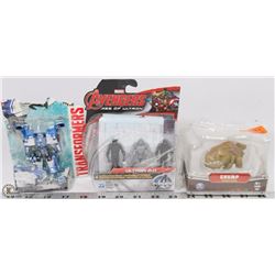 LOT OF MARVEL AVENGERS AND TRANSFORMERS ,GRUMP