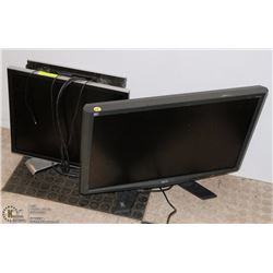 2 MONITORS INCL DELL 19" AND ACER 24"
