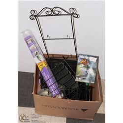 BOX OF OFFICE SUPPLIES AND MORE