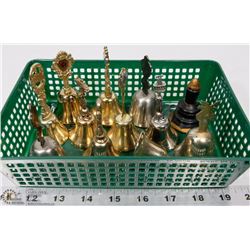 FLAT OF 12 COLLECTABLE MINIATURE BELLS