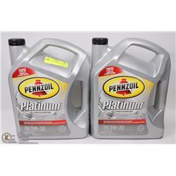 TWO 5L 5-30 PENNZOIL SYNTHETIC OIL