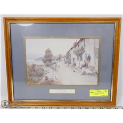 FRAMED VINTAGE PRINT BY T.J.LLOYD R.W.S.