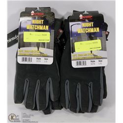 FOUR PAIRS OF NIGHT WATCHMAN WINTER GLOVES