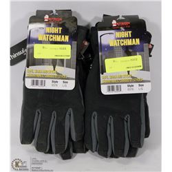 FOUR PAIRS OF NIGHT WATCHMAN WINTER GLOVES