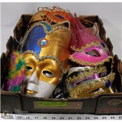 FLAT W/14 WALL/PARTY MASKS - HOUSEHOLD