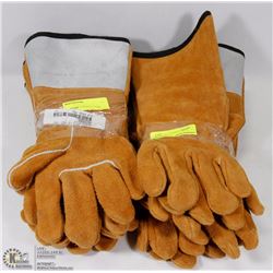 6 PAIRS OF LEATHER WELDING WORK  GLOVES