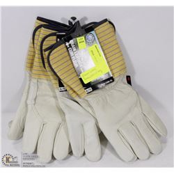 THREE PAIRS OF BOB DALE WINTER LEATHER GLOVES