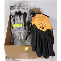 BOX OF WORK GLOVES SOLD WITH ONE PAIR OF PVC