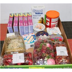 BOX W/NEW HOUSEHOLD ITEMS INCL. 5 BOXES