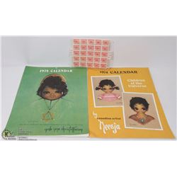 PAIR OF 1974 CANADIAN CALENDARS INCL GERDA GINA