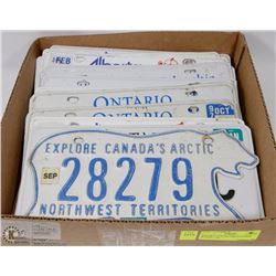 BOX W/12 COLLECTIBLE LICENSE PLATES - AB,