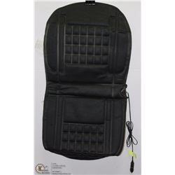 BLACK SINGLE SEAT HEATER W/ 12 VOLT
