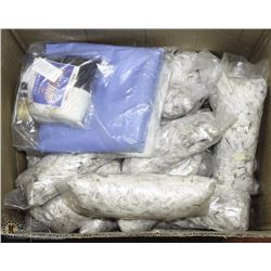 BOX OF 20- 3 TO 4OZ BAGS OF EIDER DOWN W/ SLEEPING