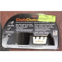 CHEF'S CHOICE DIAMOND HONE KNIFE SHARPENER.
