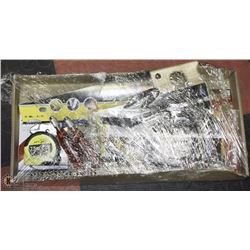 FLAT OF NEW ASSORTED TOOLS INCL JET TAPE MEASURER,