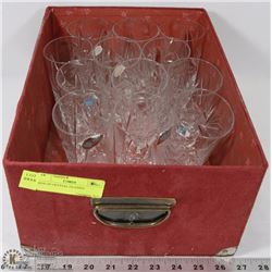 BOX OF CRYSTAL GLASSES