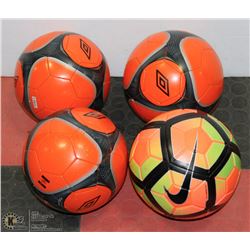 BOX OF 4 NEW SOCCER BALLS