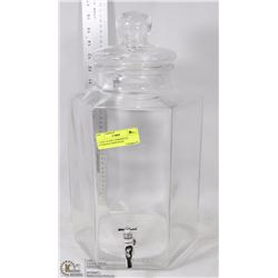 LARGE GLASS BEVERAGE DISPENSER