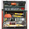 Image 1 : DOUBLE OPENING TOOL BOX FULL OF ASSORTED TOOLS