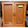 Image 1 : SMALL DISPLAY CABINET WITH 2 SHELVES 15"X17"