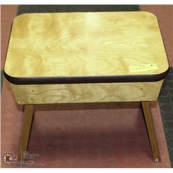 12" HIGH WOOD STEP STOOL.
