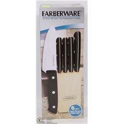 6PC FARBERWARE KNIFE SET IN BLOCK